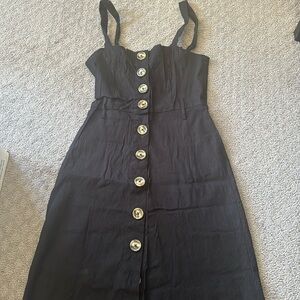 Forever 21 linen midi, black dress